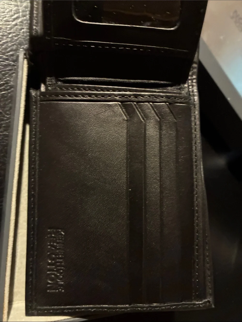 Kenneth Cole Men's Black Leather Bifold Wallet - Classic Style